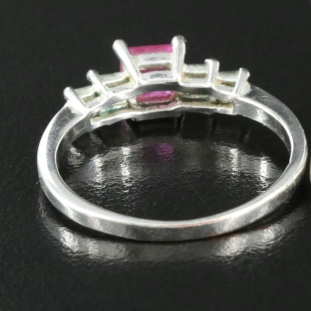 Metal - Lab created ruby CZ ring - Picture 3 of 3